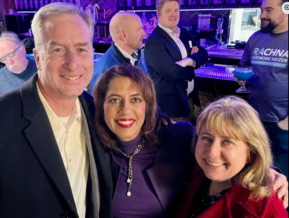 Supervisor-Elect Rachna Sizemore Heizer with David & Gretchen Bulova