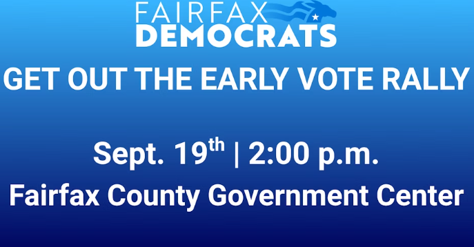 FCDC & Delegates Early Vote Rally >> Fri., Sept. 19 @ 12 PM >> FFX Gov.t Center