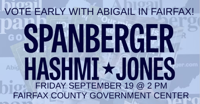 Spanberger Early Vote Rally >> Fri., Sept. 19 @ 2 PM >> FFX Gov't Center