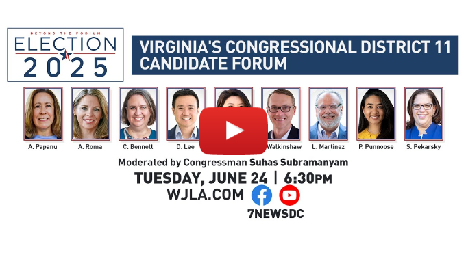 Virginia's Congressional District 11 Democratic Candidate Forum (WJLA Ch 7)