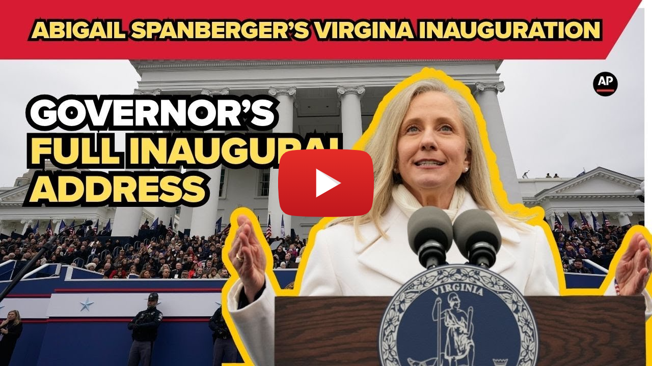 FULL SPEECH: Abigail Spanberger's historic inaugural address in Richmond (Source: WUSA9)